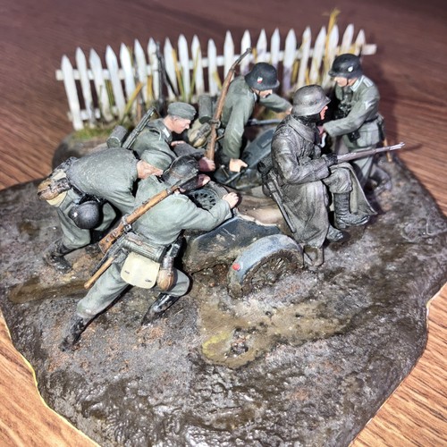 Diorama fango sidecar - , moto